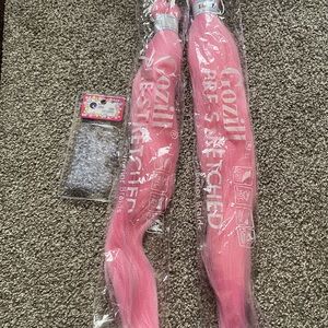 braiding hair and clear beads